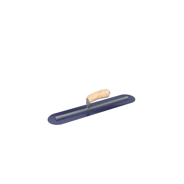 Steel City Trowels By Bon Bon 66-155 Finish Trowel, Round, Blue Steel, 20 X 4, Wood 66-155 - main